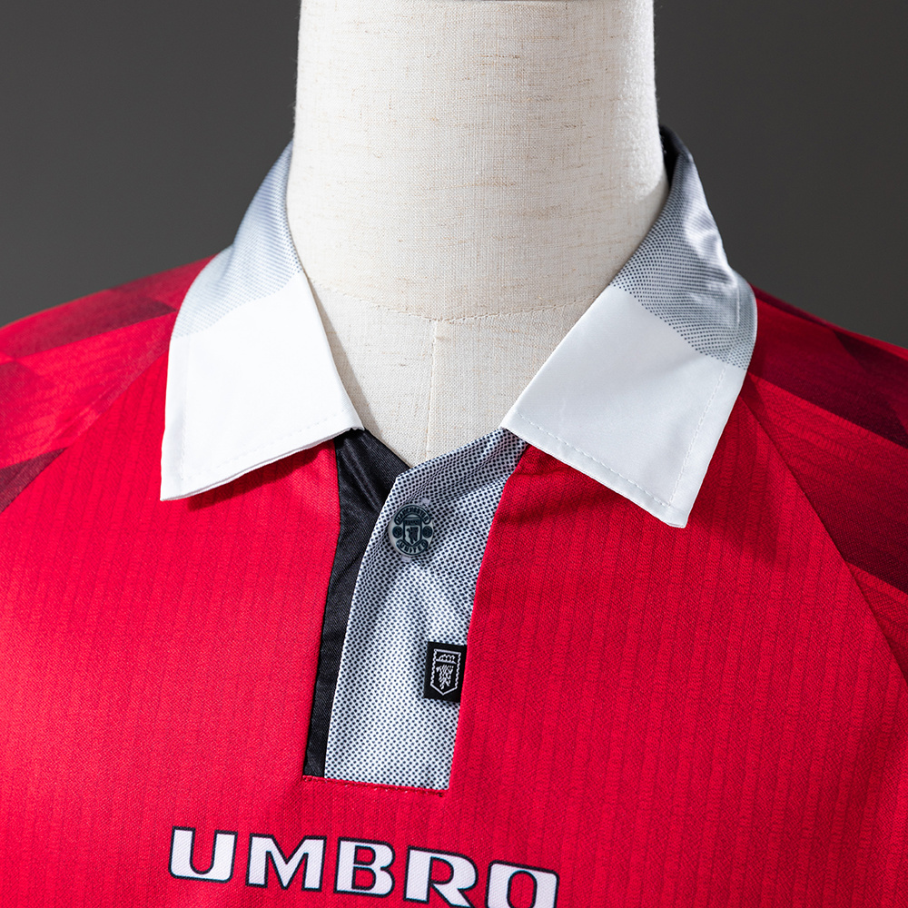 Manchester United 1996/97 Home Long Sleeve Retro Jersey – Classic Replica Football Soccer Shirt – Size S–XXL