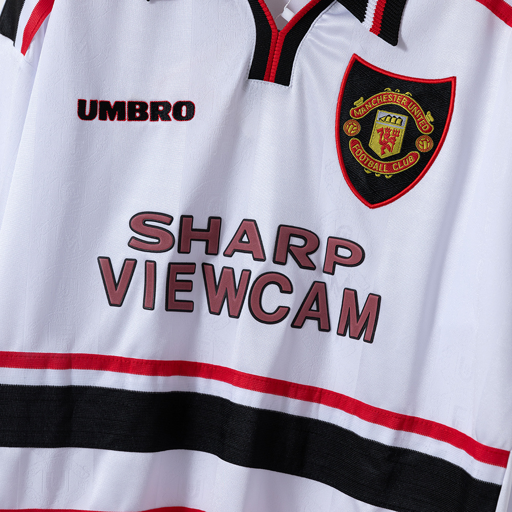 Manchester United 1998/99 Away Long Sleeve Retro Jersey – Classic Replica Football Soccer Shirt – Size S–XXL