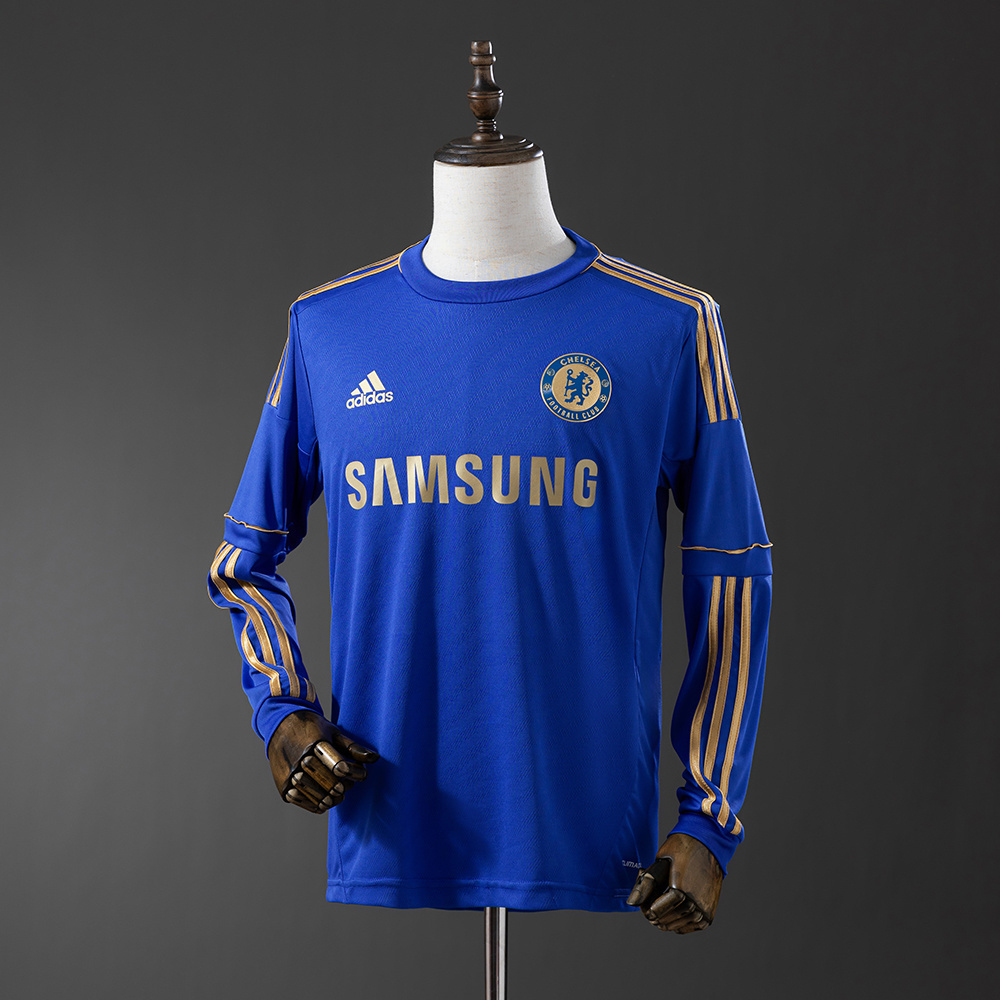 Chelsea 2012/13 Home Long Sleeve Retro Jersey – Classic Replica Football Soccer Shirt – Size S–XXL