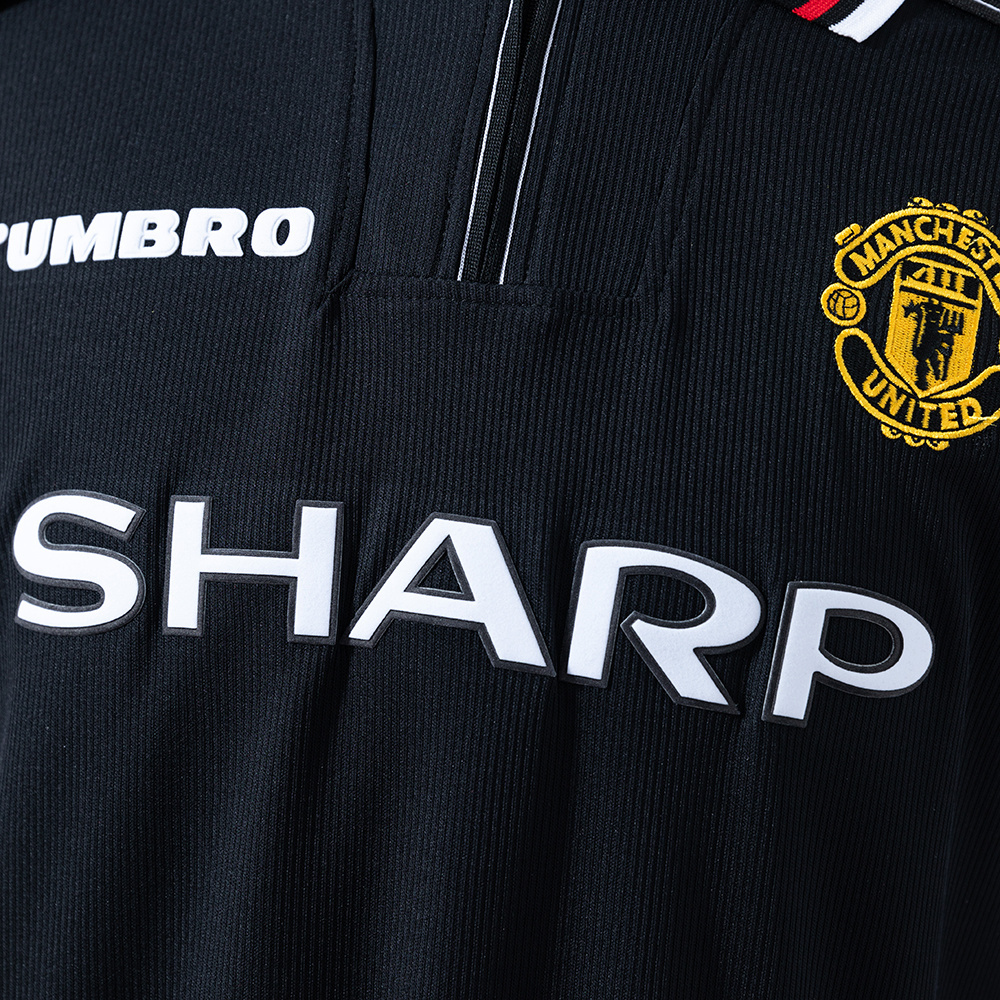 Manchester United 1998/99 Black Long Sleeve Retro Jersey – Classic Replica Football Soccer Shirt – Size S–XXL