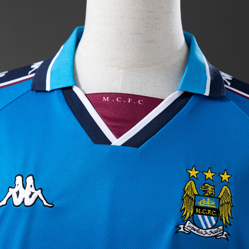 Manchester City 1997/98 Home Retro Jersey – Classic Replica Football Soccer Shirt – Size S–XXL