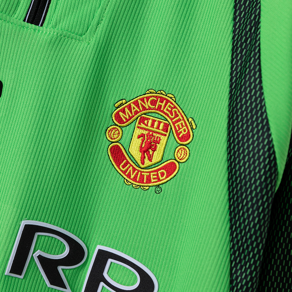 Manchester United 1998/99 Goalkeeper – Green Long Sleeve Retro Jersey – Classic Replica Football Soccer Shirt – Size S–XXL