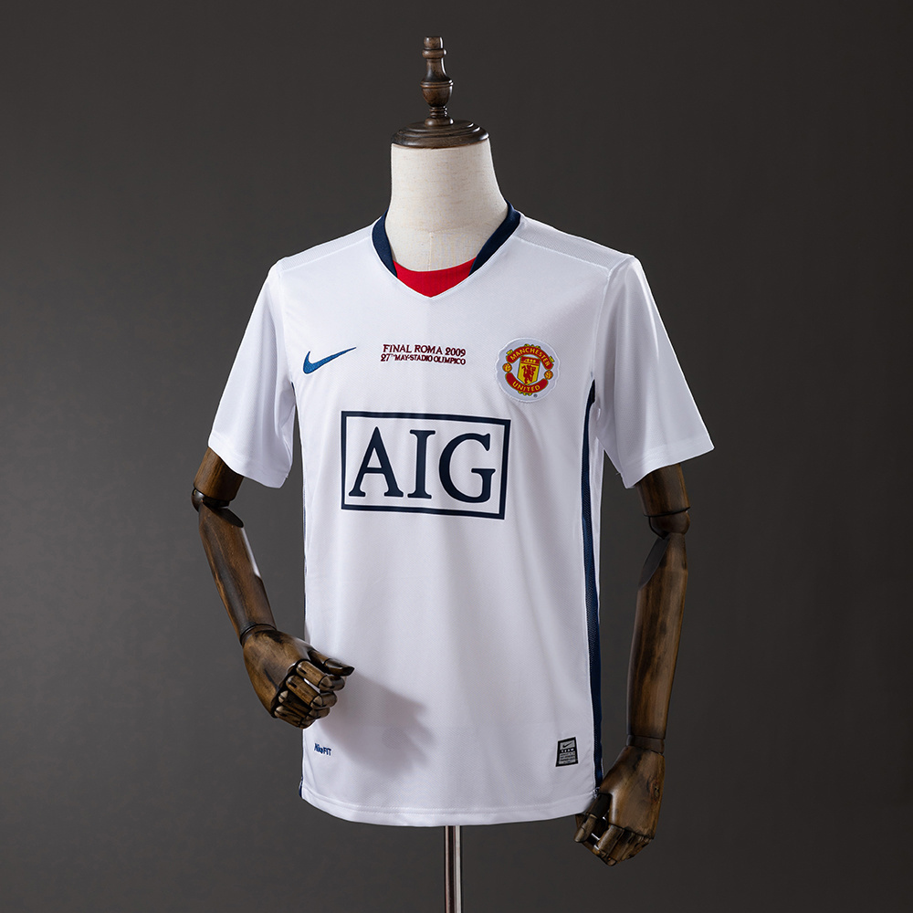 Manchester United 2008/09 Away (Champions League Edition) Retro Jersey – Classic Replica Football Soccer Shirt – Size S–XXL