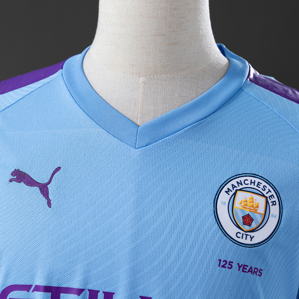 Manchester City 2019/20 Home Retro Jersey – Classic Replica Football Soccer Shirt – Size S–XXL