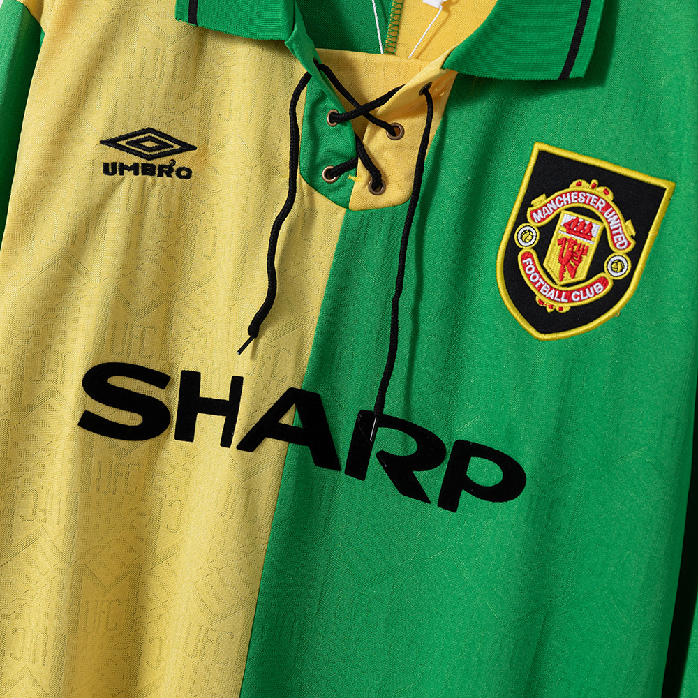 Manchester United 1992/94 Second Away Long Sleeve Retro Jersey – Classic Replica Football Soccer Shirt – Size S–XXL