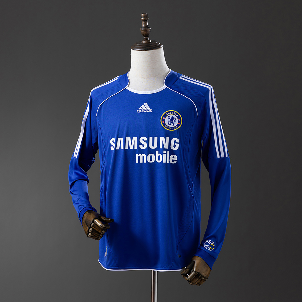 Chelsea 2006/07 Home Long Sleeve Retro Jersey – Classic Replica Football Soccer Shirt – Size S–XXL