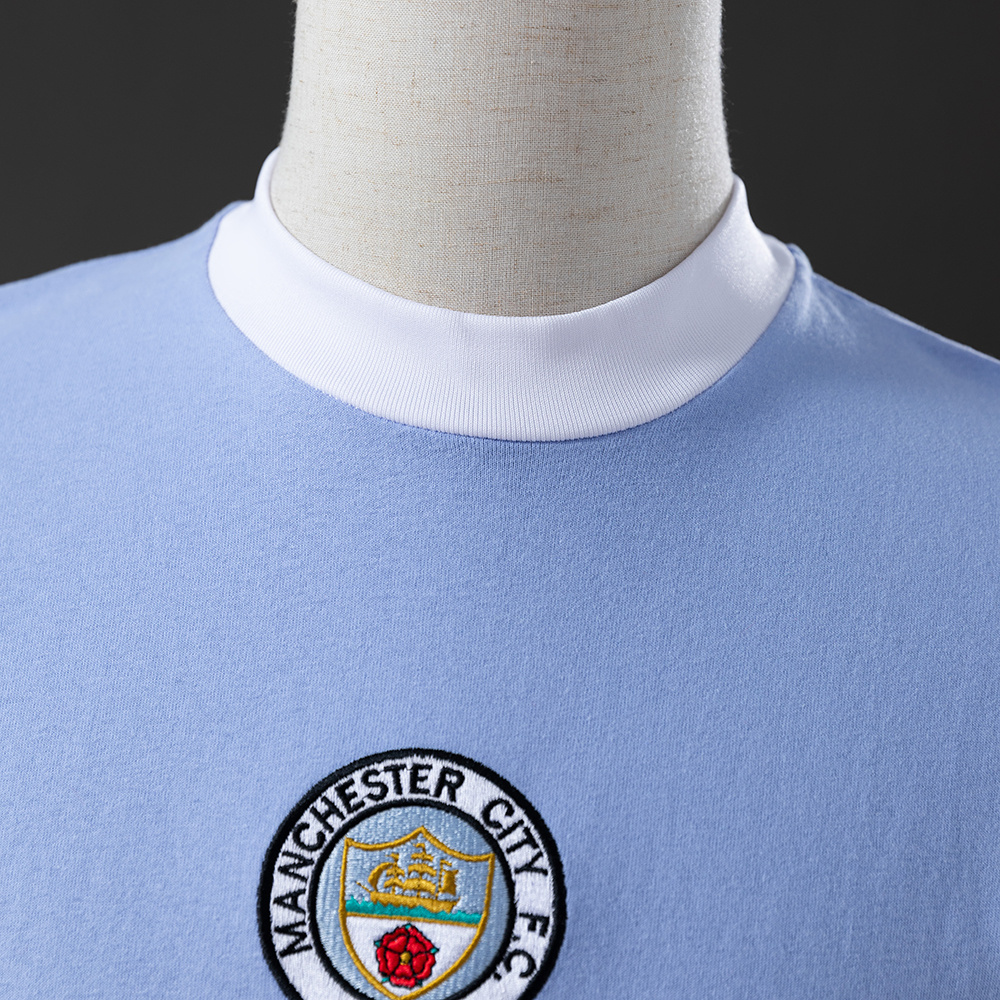Manchester City 1972 Home Retro Jersey – Classic Replica Football Soccer Shirt – Size S–XXL