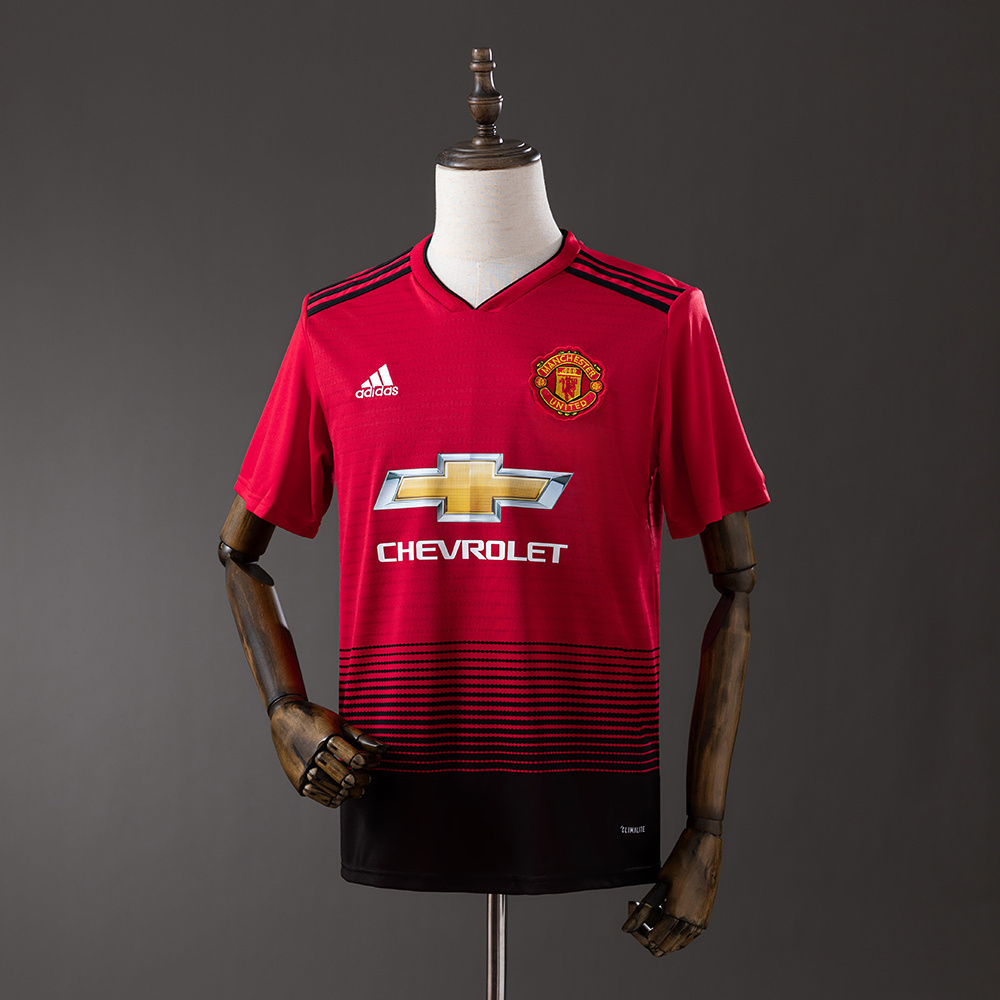 Manchester United 2018/19 Home Retro Jersey – Classic Replica Football Soccer Shirt – Size S–XXL