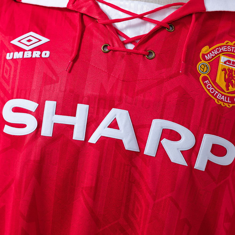 Manchester United 1992/94 Home Long Sleeve Retro Jersey – Classic Replica Football Soccer Shirt – Size S–XXL