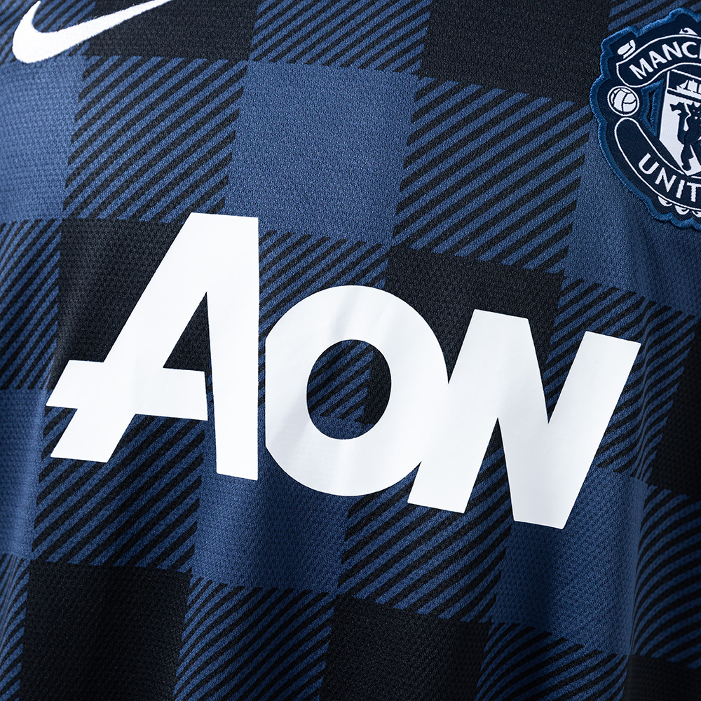 Manchester United 2013/14 Away Long Sleeve Retro Jersey – Classic Replica Football Soccer Shirt – Size S–XXL