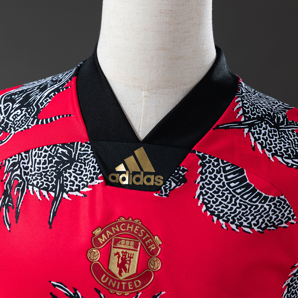 Manchester United 2019/20 Chinese Dragon Special Edition Retro Jersey – Classic Replica Football Soccer Shirt – Size S–XXL