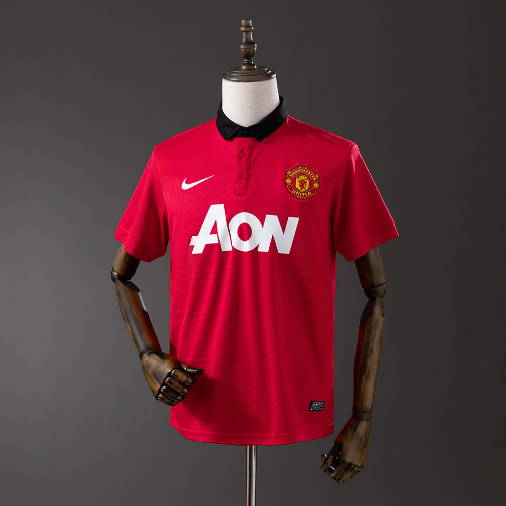 Manchester United 2013/14 Home Retro Jersey – Classic Replica Football Soccer Shirt – Size S–XXL