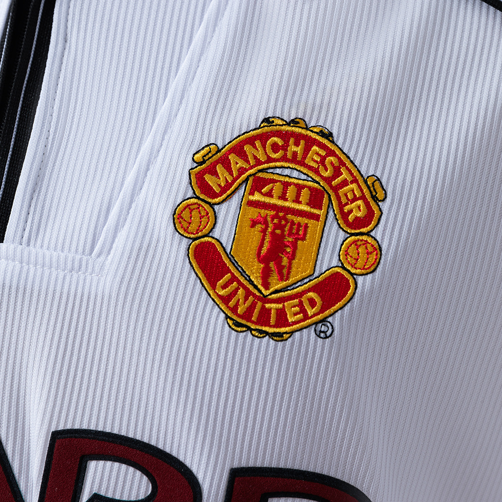 Manchester United 1998/99 White Retro Jersey – Classic Replica Football Soccer Shirt – Size S–XXL