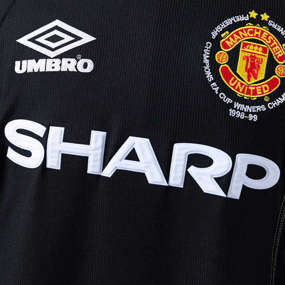 Manchester United 1998/99 2nd Away (Champions League Edition) Long Sleeve Retro Jersey – Classic Replica Football Soccer Shirt – Size S–XXL