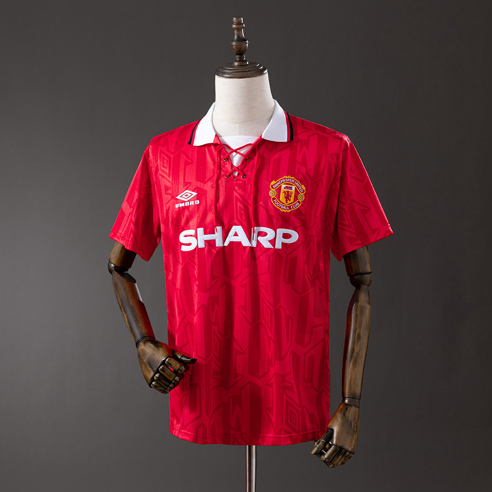 Manchester United 1992/94 Home Retro Jersey – Classic Replica Football Soccer Shirt – Size S–XXL