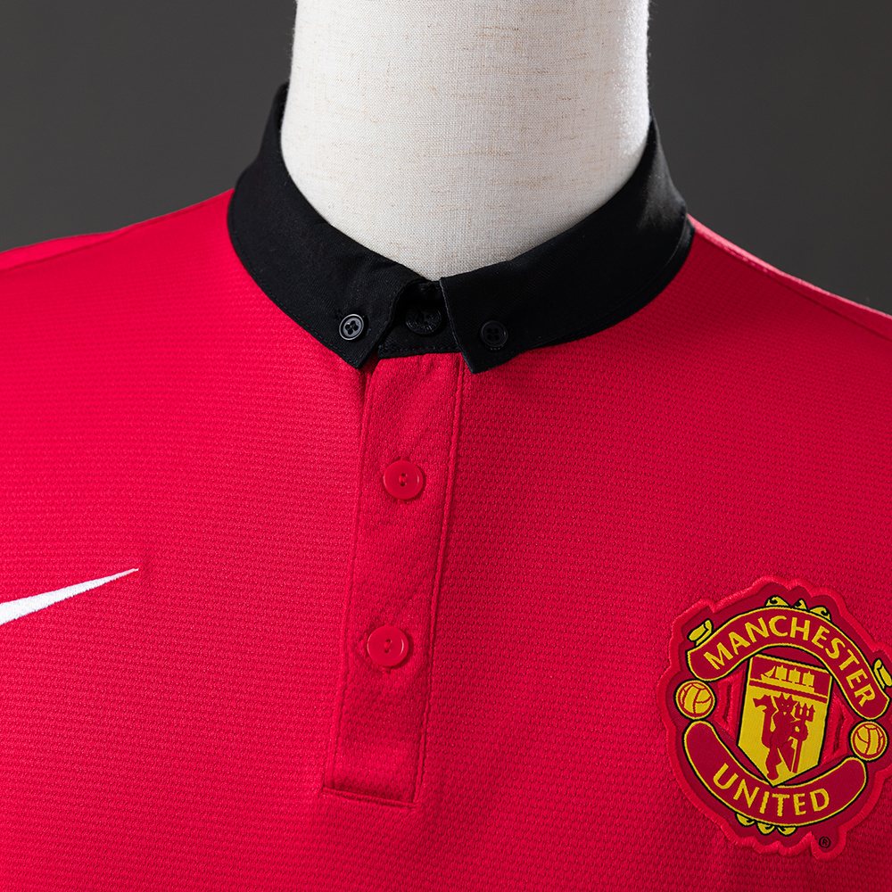 Manchester United 2013/14 Home Long Sleeve Retro Jersey – Classic Replica Football Soccer Shirt – Size S–XXL