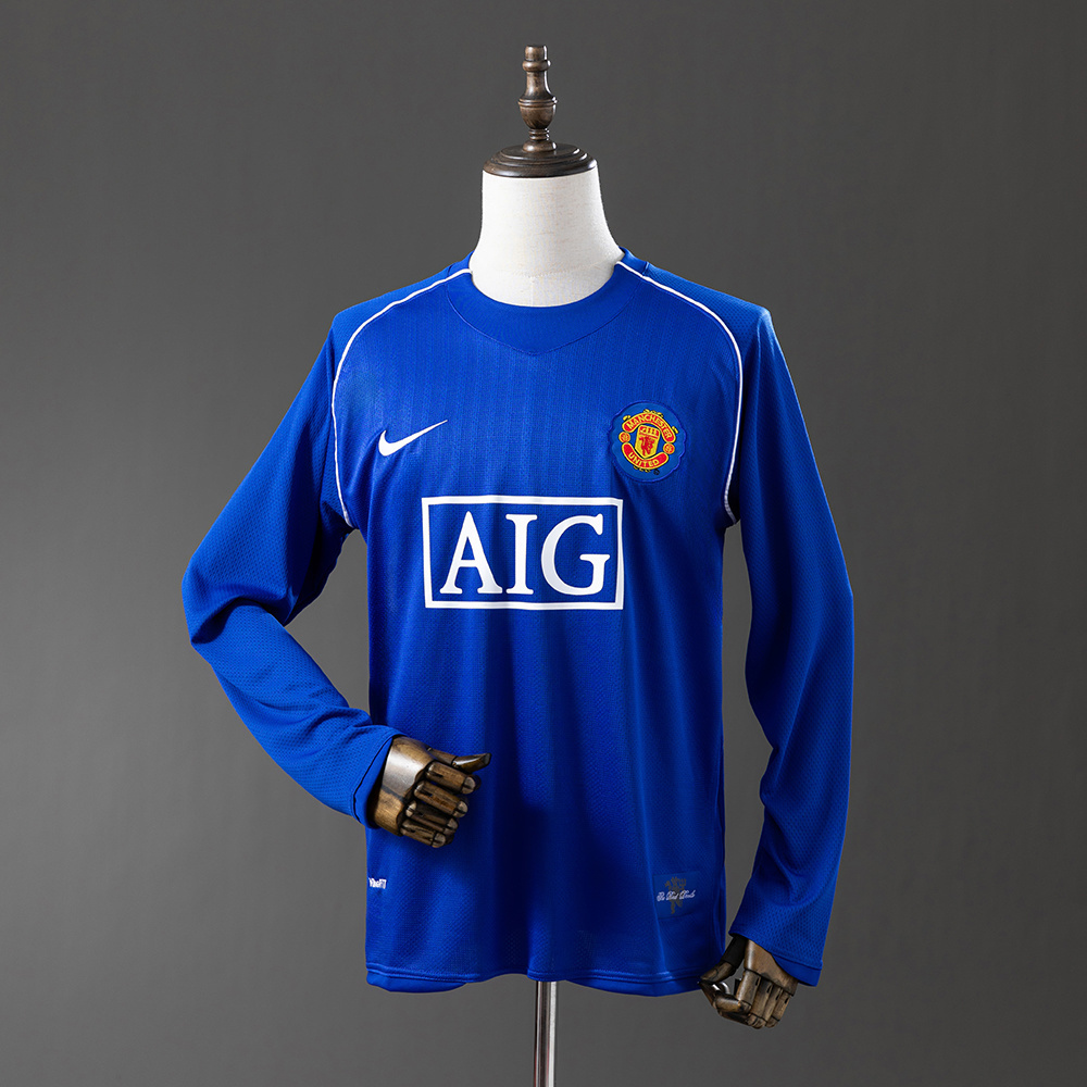 Manchester United 2007/08 Goalkeeper Long Sleeve Retro Jersey – Classic Replica Football Soccer Shirt – Size S–XXL