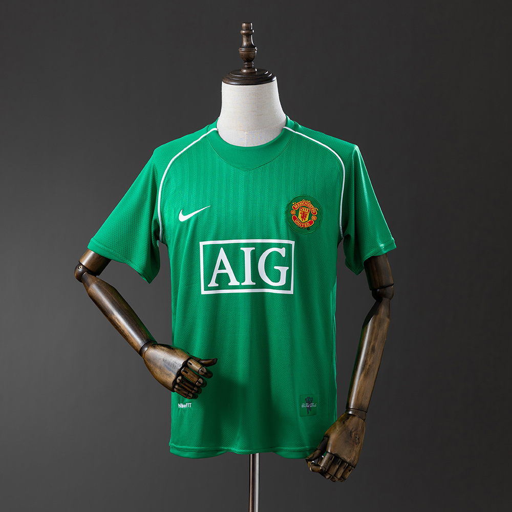 Manchester United 2007/08 Goalkeeper Retro Jersey – Classic Replica Football Soccer Shirt – Size S–XXL
