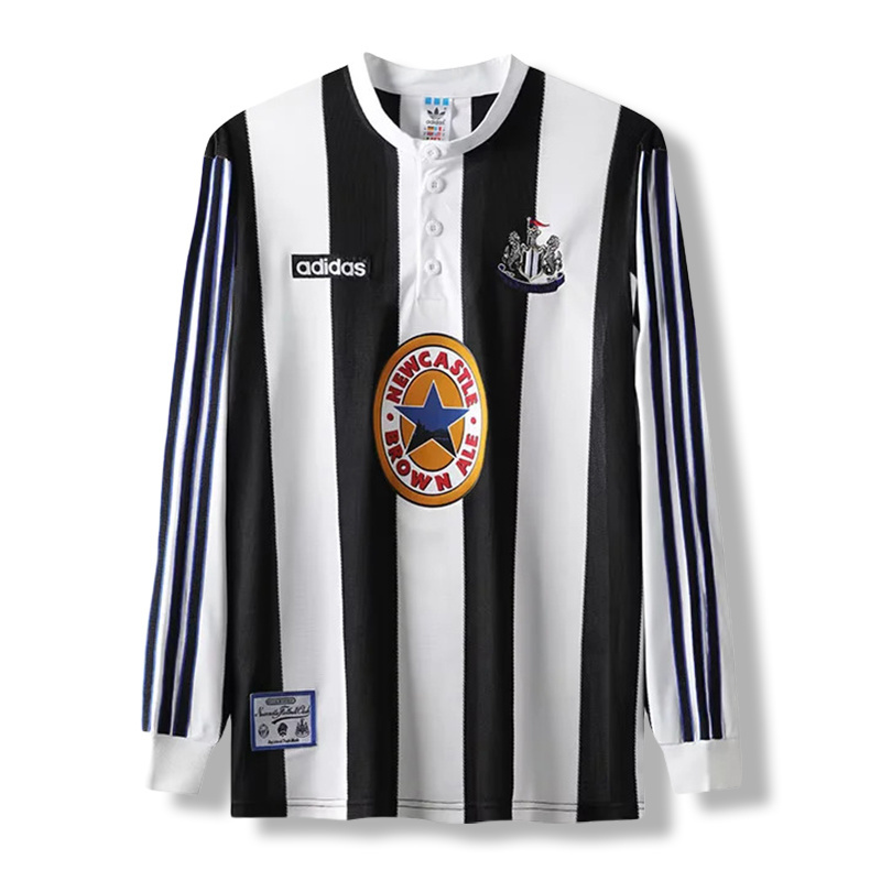 Newcastle United 1995/97 Home Long Sleeve Retro Jersey – Classic Football Shirt – Size S–XXL