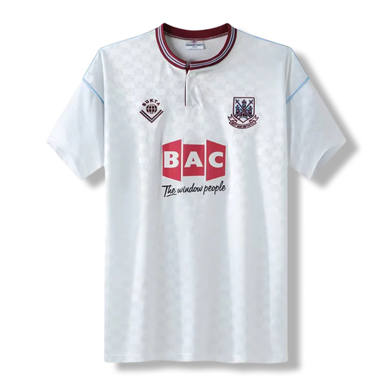 West Ham United 1989/90 Away Retro Jersey – Classic Football Shirt – Size S–XXL