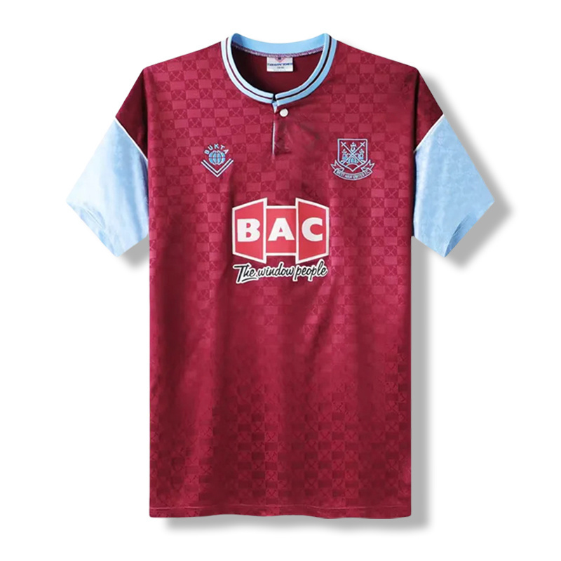 West Ham United 1989/90 Home Retro Jersey – Classic Football Shirt – Size S–XXL
