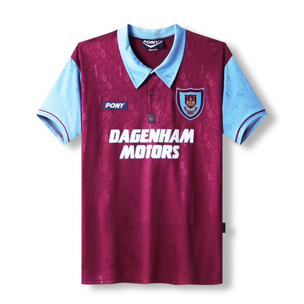 West Ham United 1995/97 Home Retro Jersey – Classic Football Shirt – Size S–XXL