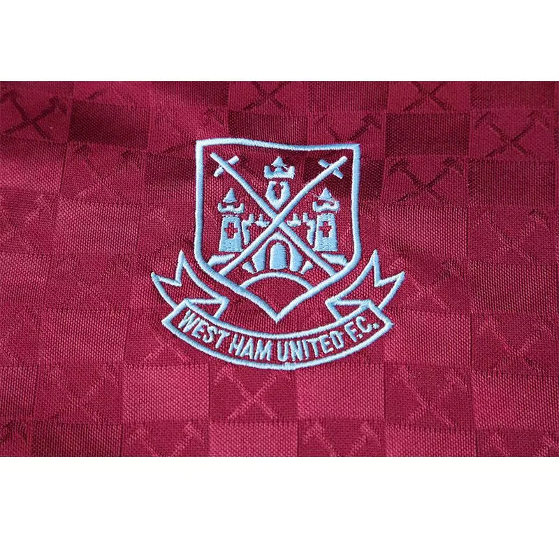 West Ham United 1989/90 Home Retro Jersey – Classic Football Shirt – Size S–XXL