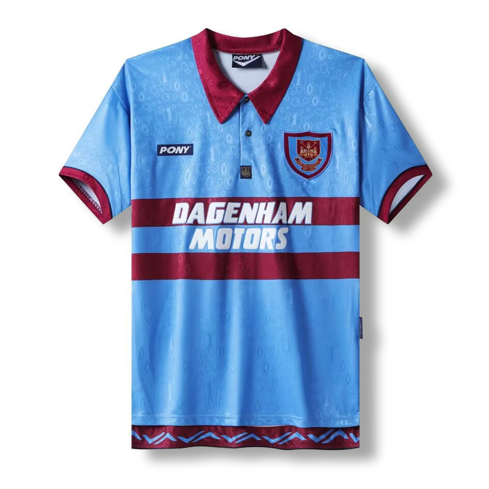 West Ham United 1995/97 Away Retro Jersey – Classic Football Shirt – Size S–XXL