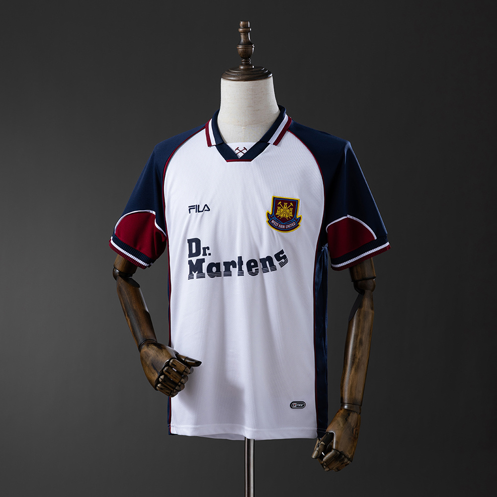 West Ham United 1999/01 Away Retro Jersey – Classic Football Shirt – Size S–XXL