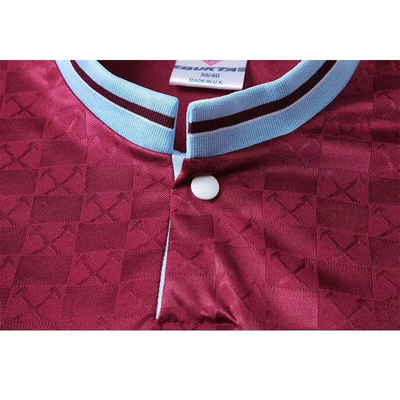 West Ham United 1989/90 Home Retro Jersey – Classic Football Shirt – Size S–XXL