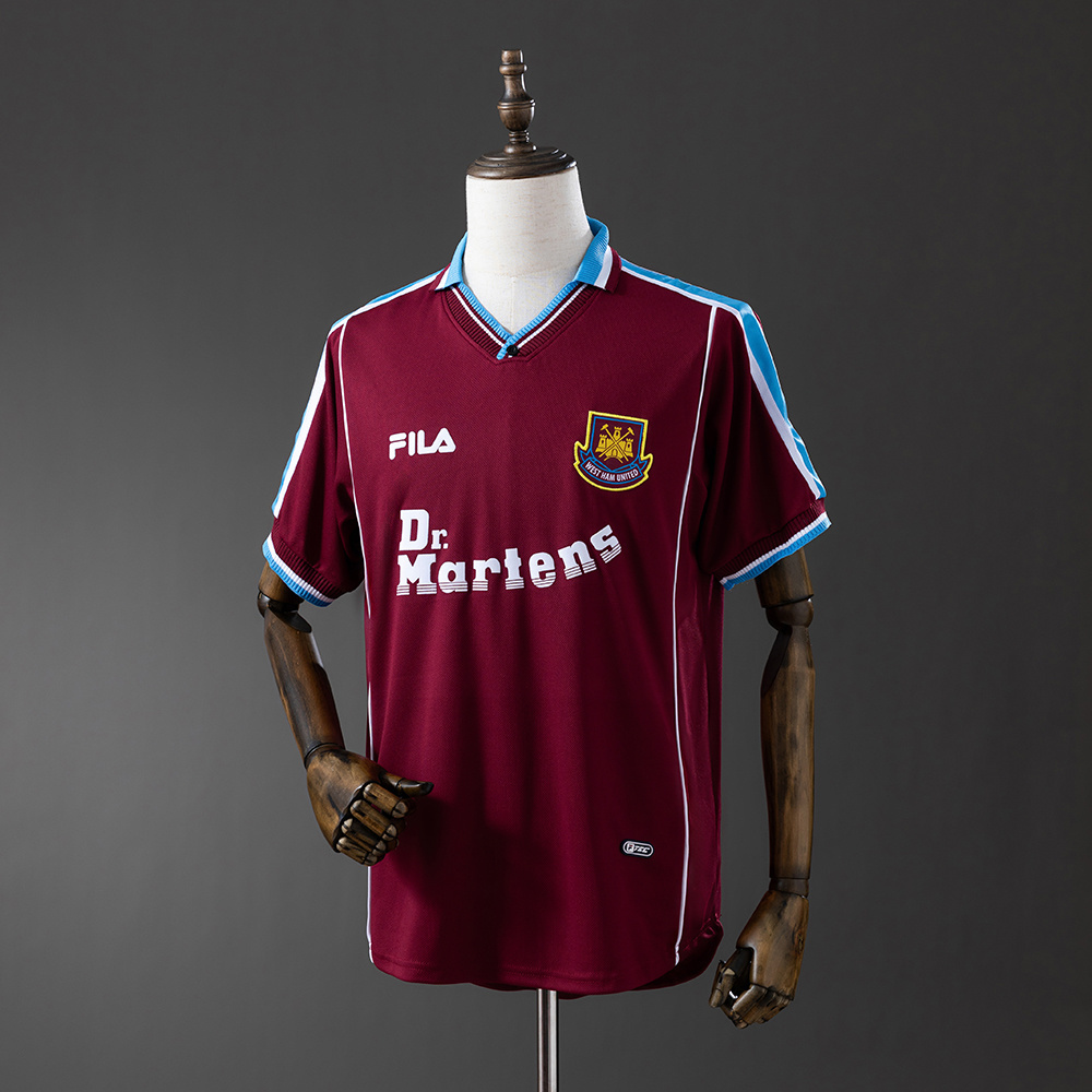 West Ham United 1999/01 Home Retro Jersey – Classic Football Shirt – Size S–XXL