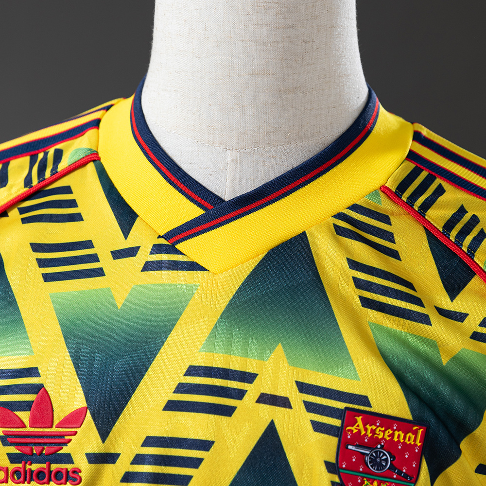 Arsenal 1991/93 Away Long Sleeve Retro Jersey – Classic Football Shirt – Size S–XXL
