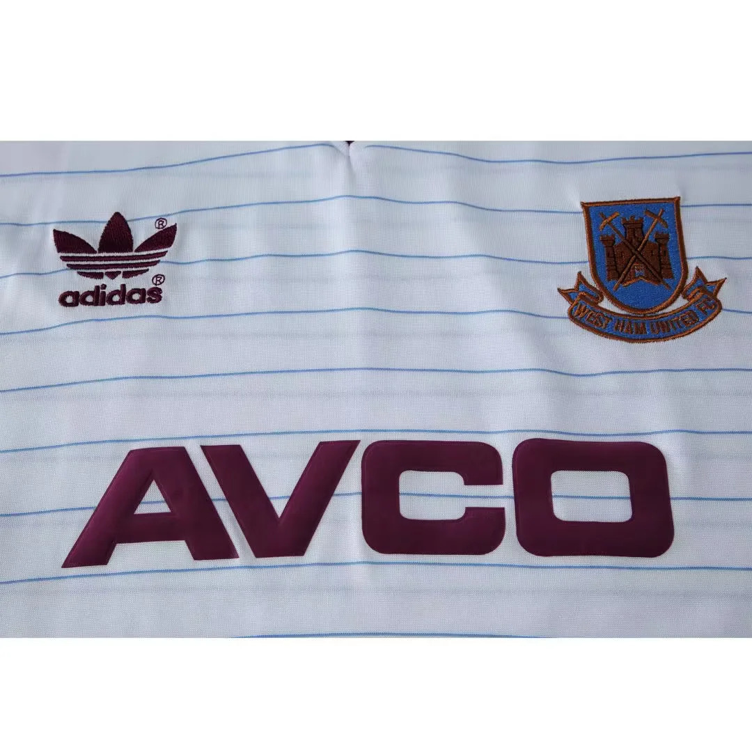 West Ham United 1986 Away Retro Jersey – Classic Football Shirt – Size S–XXL