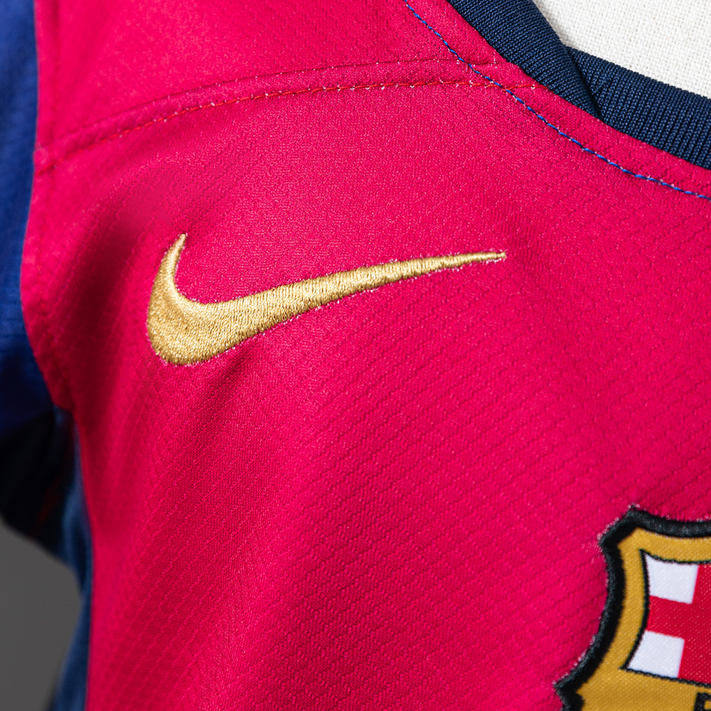 Barcelona 24/25 Home x TRAVIS SCOTT Limited Edition Kids Kit Jersey – Replica Football Soccer Shirt – Size 16–28