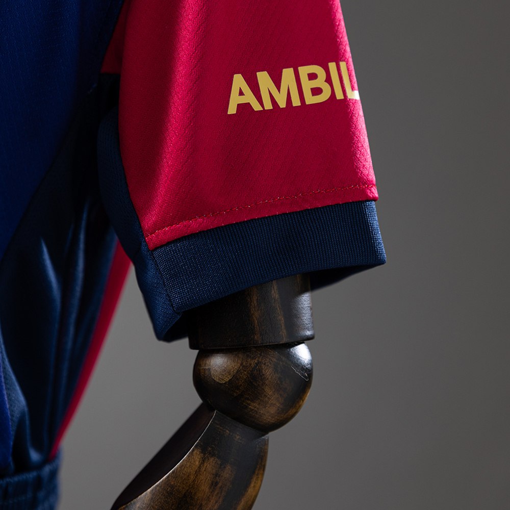 Barcelona 24/25 Home x TRAVIS SCOTT Limited Edition Kids Kit Jersey – Replica Football Soccer Shirt – Size 16–28