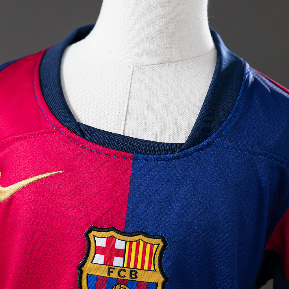 Barcelona 24/25 Home x TRAVIS SCOTT Limited Edition Kids Kit Jersey – Replica Football Soccer Shirt – Size 16–28