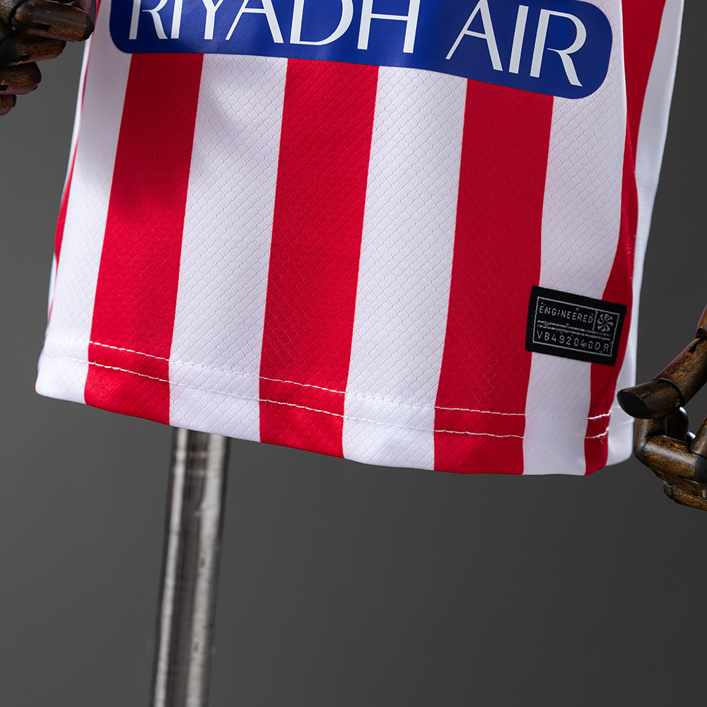 Atletico Madrid 25/26 Home Kids Kit Jersey – Replica Football Soccer Shirt – Size 16–28