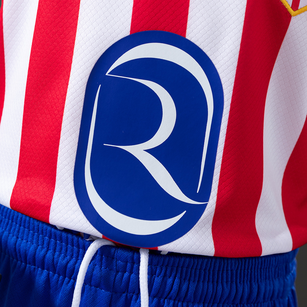 Atletico Madrid 25/26 Home Kids Kit Jersey – Replica Football Soccer Shirt – Size 16–28