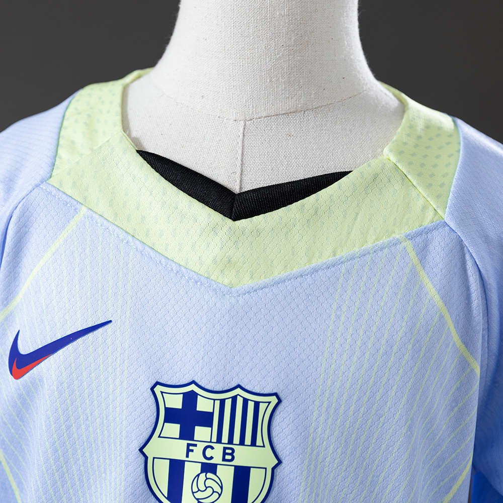 Barcelona 25/26 Concept Edition Blue Kids Kit Jersey – Replica Football Soccer Shirt – Size 16–28