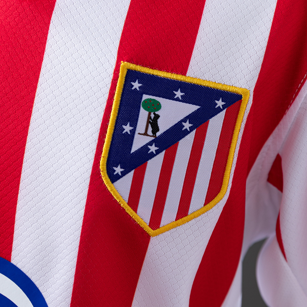 Atletico Madrid 25/26 Home Kids Kit Jersey – Replica Football Soccer Shirt – Size 16–28