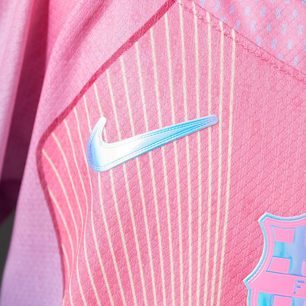 Barcelona 25/26 Concept Edition Pink Kids Kit Jersey – Replica Football Soccer Shirt – Size 16–28