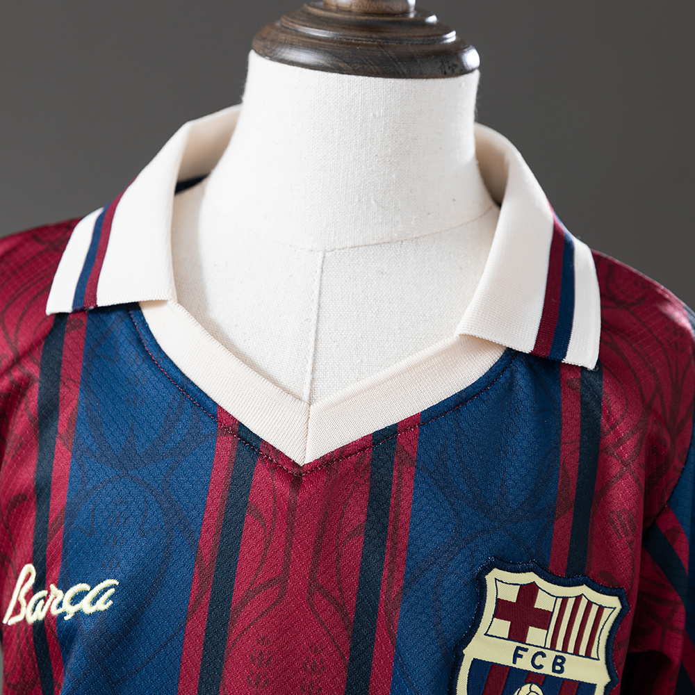 Barcelona 25/26 125th Anniversary Edition Kids Kit Jersey – Replica Football Soccer Shirt – Size 16–28