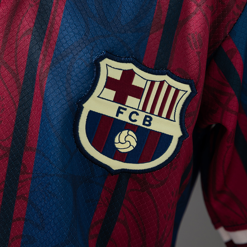 Barcelona 25/26 125th Anniversary Edition Kids Kit Jersey – Replica Football Soccer Shirt – Size 16–28