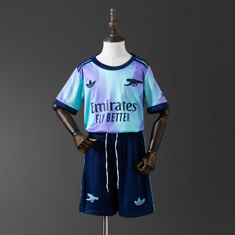 Arsenal 24/25 Third Away Kids Kit Jersey – Replica Football Soccer Shirt – Size 16–28