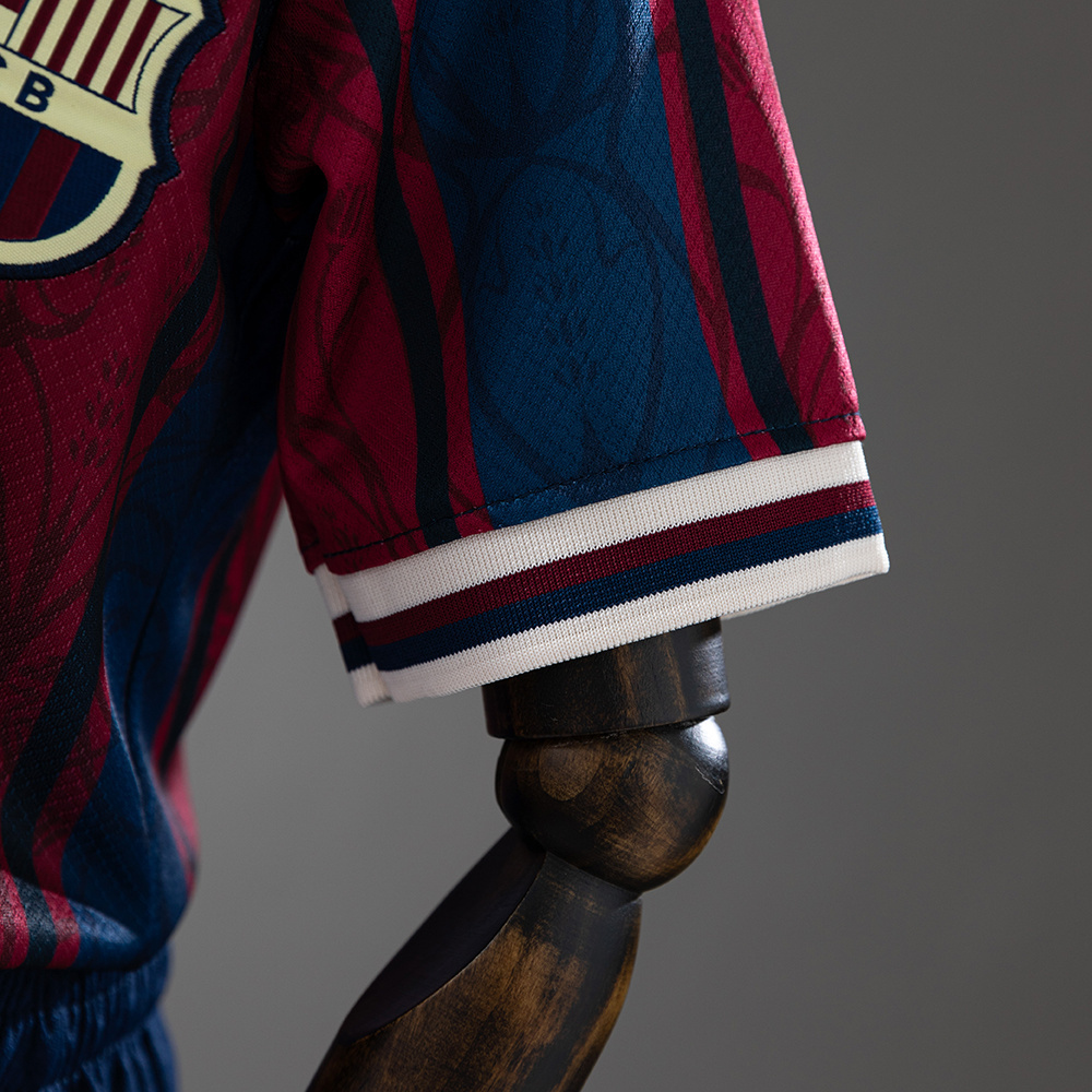 Barcelona 25/26 125th Anniversary Edition Kids Kit Jersey – Replica Football Soccer Shirt – Size 16–28
