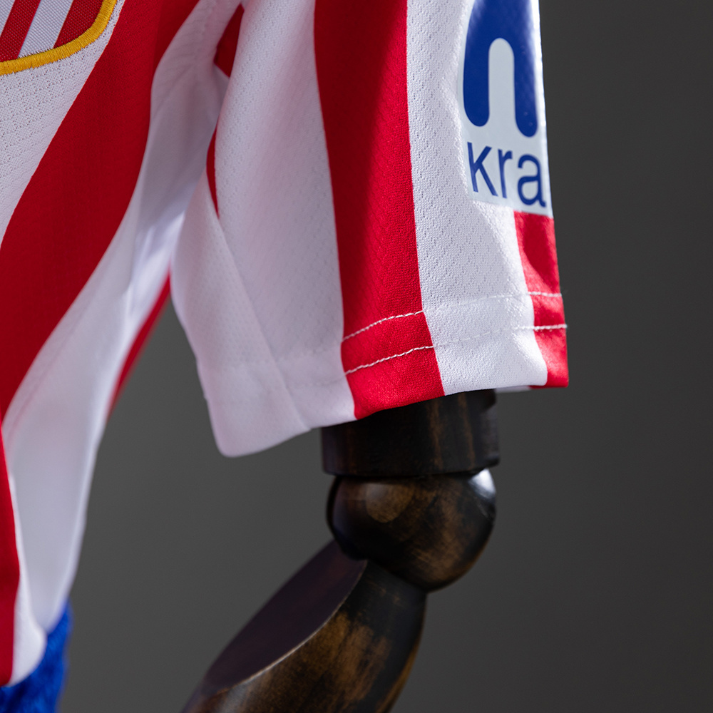 Atletico Madrid 25/26 Home Kids Kit Jersey – Replica Football Soccer Shirt – Size 16–28