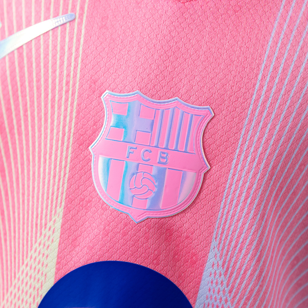 Barcelona 25/26 Concept Edition Pink Kids Kit Jersey – Replica Football Soccer Shirt – Size 16–28