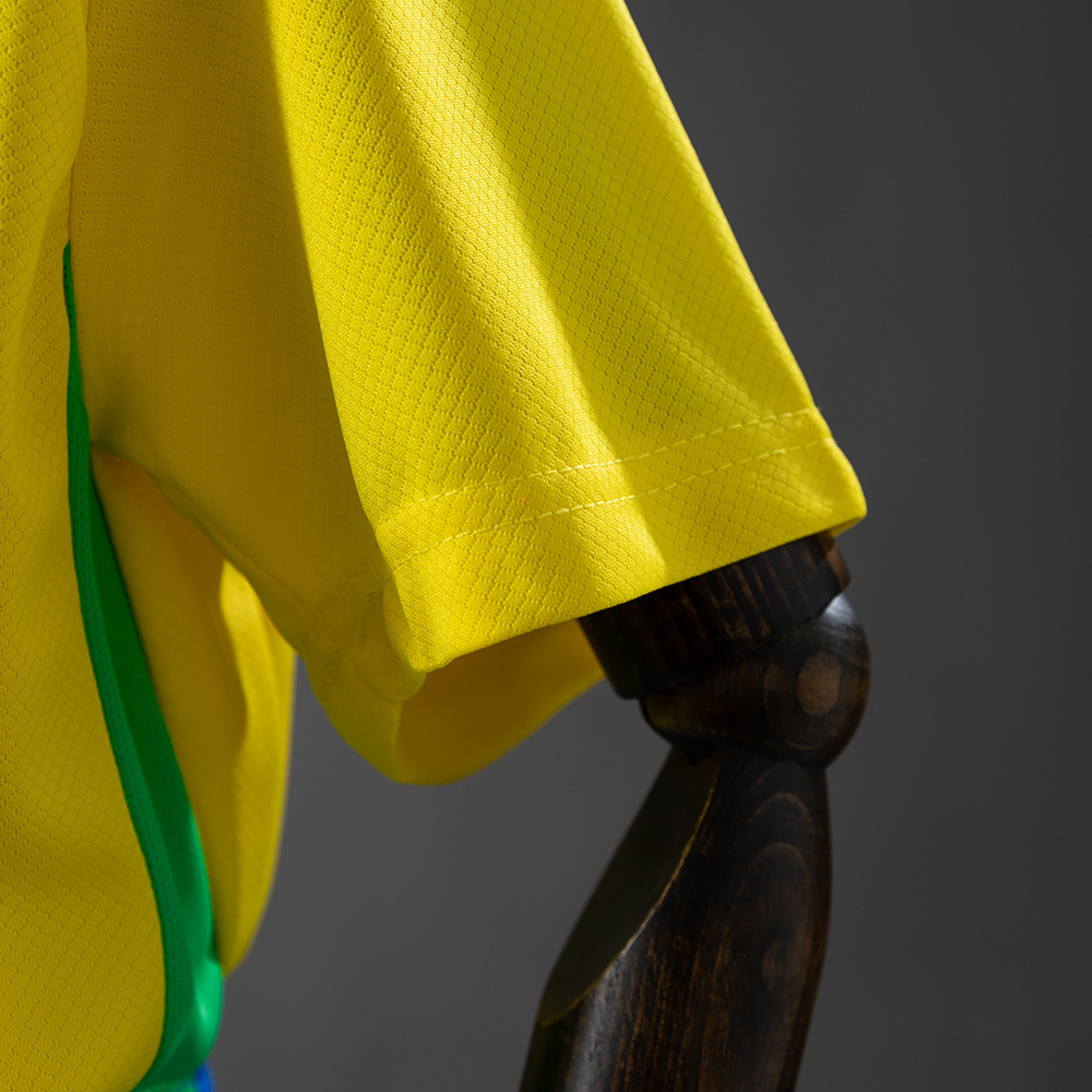 Brazil 2025 Home Kids Kit Jersey – Replica Football Soccer Shirt – Size 16–28