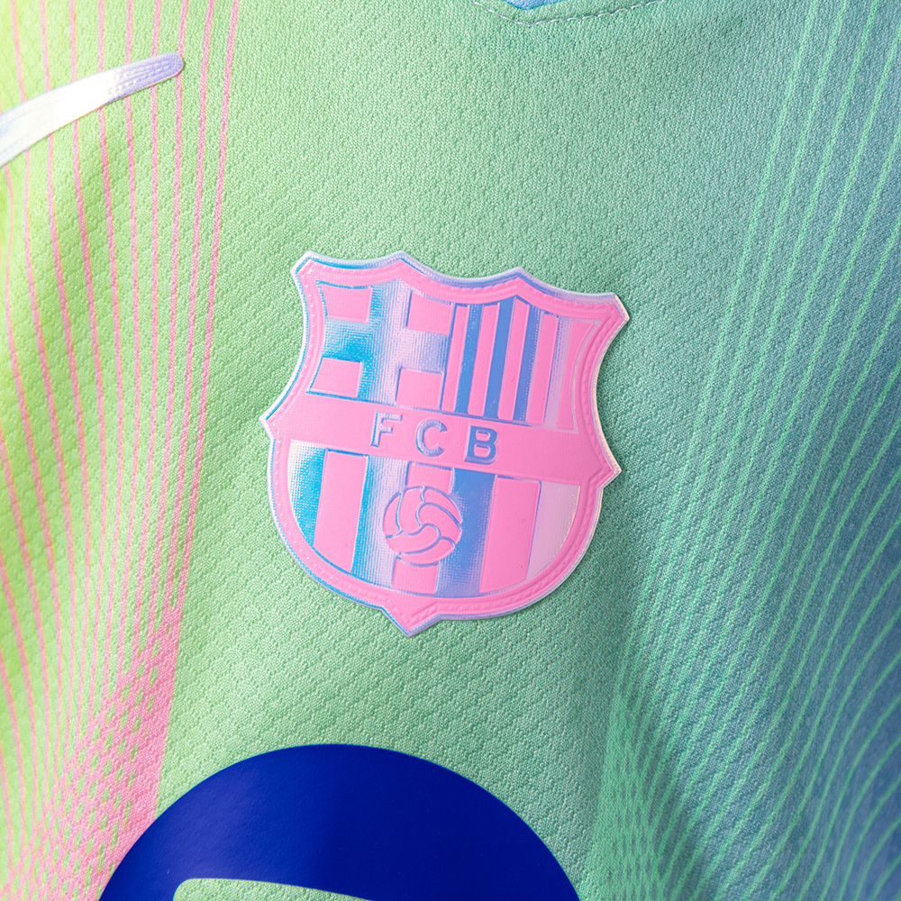 Barcelona 25/26 Concept Edition Green Kids Kit Jersey – Replica Football Soccer Shirt – Size 16–28