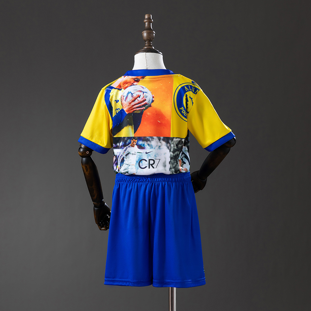 Ronaldo 25/26 Commemorative Edition Kids Kit Jersey – Replica Football Soccer Shirt – Size 16–28